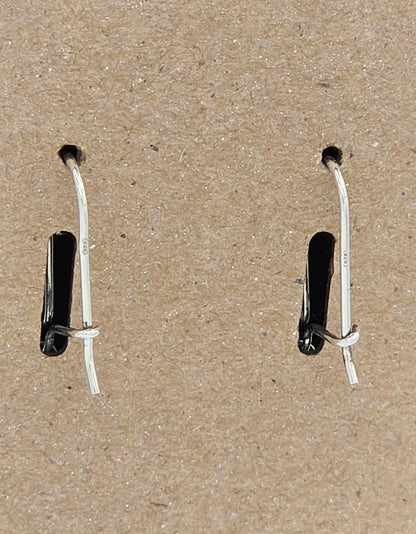 Sterling stamped wheat coin drop earrings on kidney wire